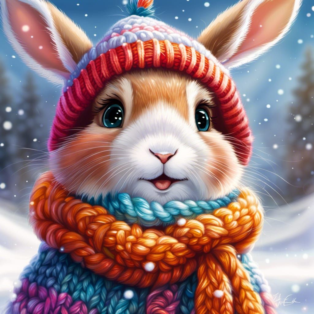 Cozy Winter Bunny