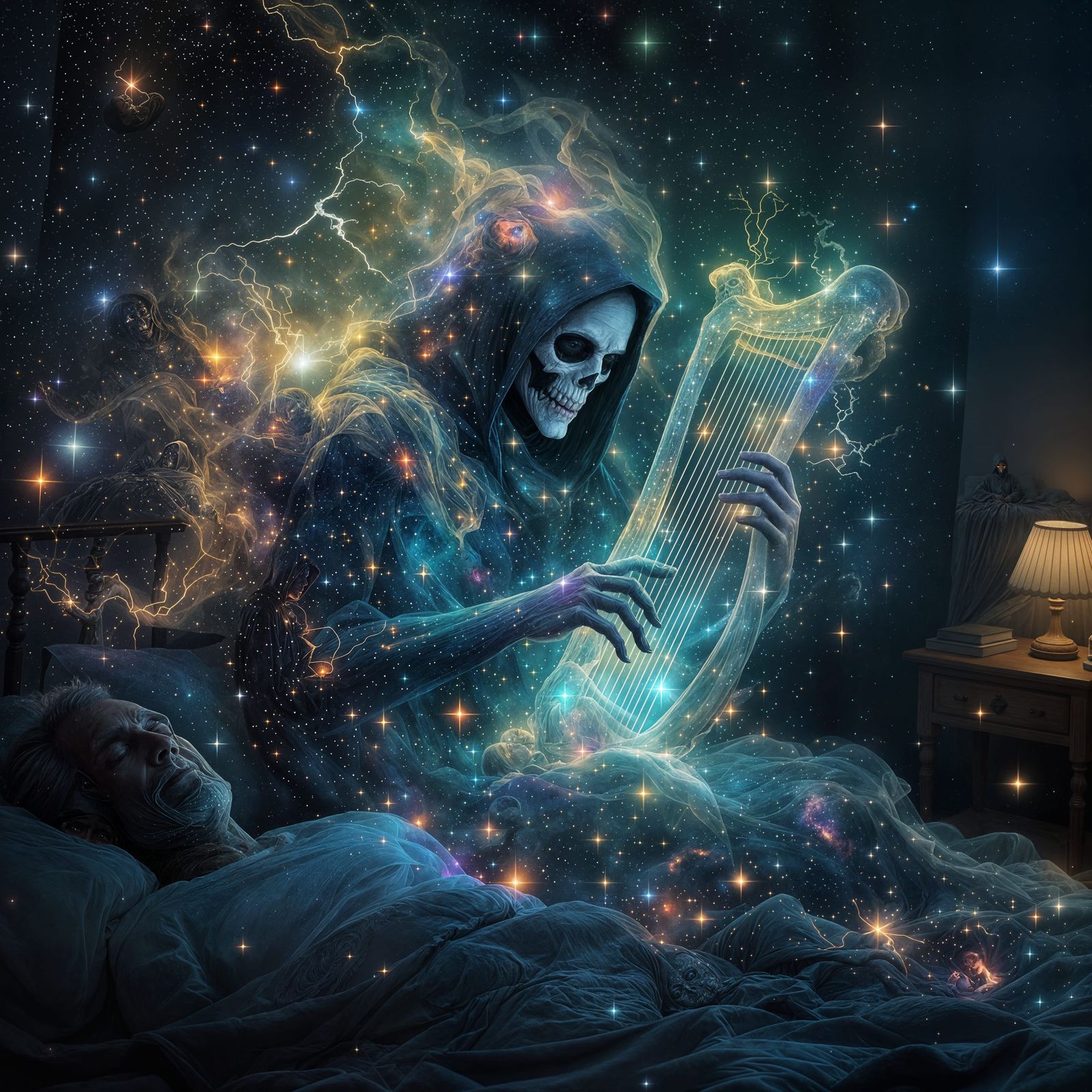 Grim Reaper Serenade in Ethereal Nebulae