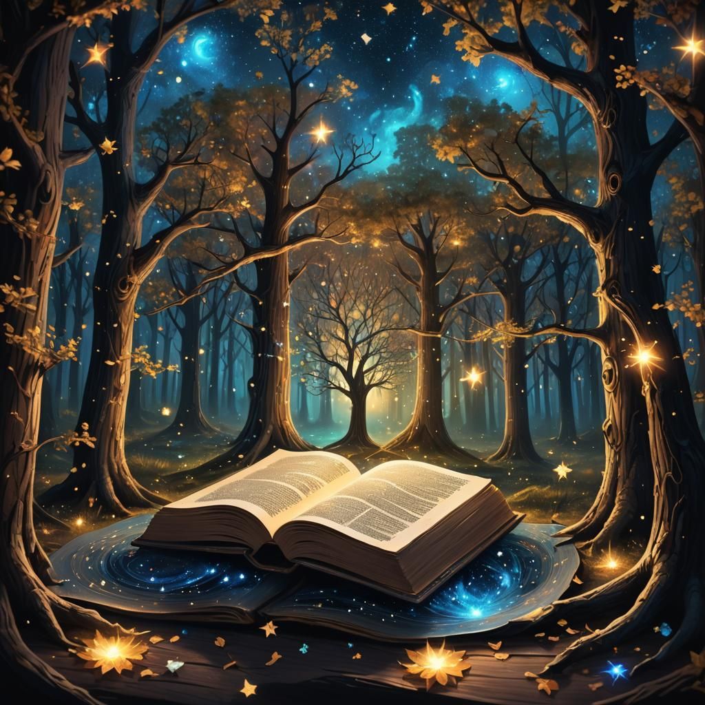 Glowing Book Creates Fantasy World With Stars