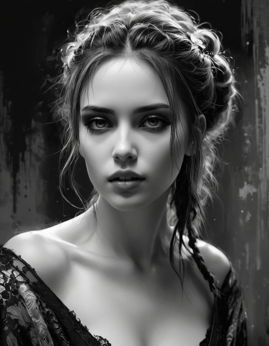Gothic Beauty in Fine Art Black and White