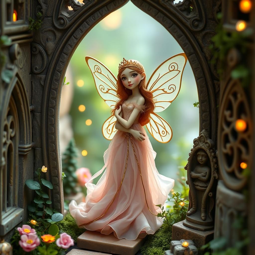 Fairy Princess in Mystical Miniature Castle
