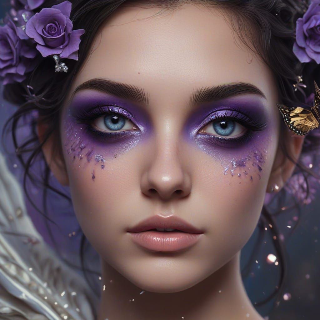 Whimsical Eye of Enchantment with Majestic Butterfly