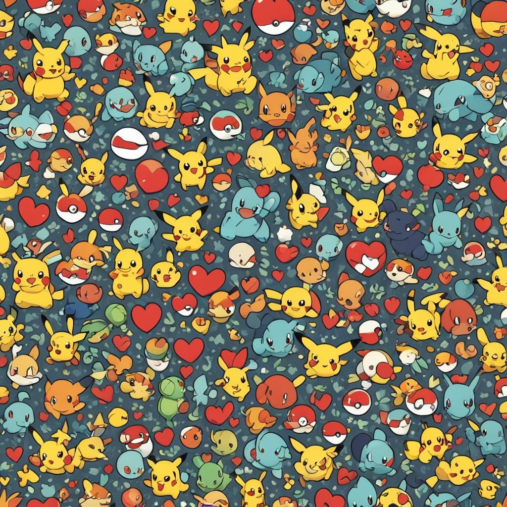 Affectionate Pokemon Love Illustration