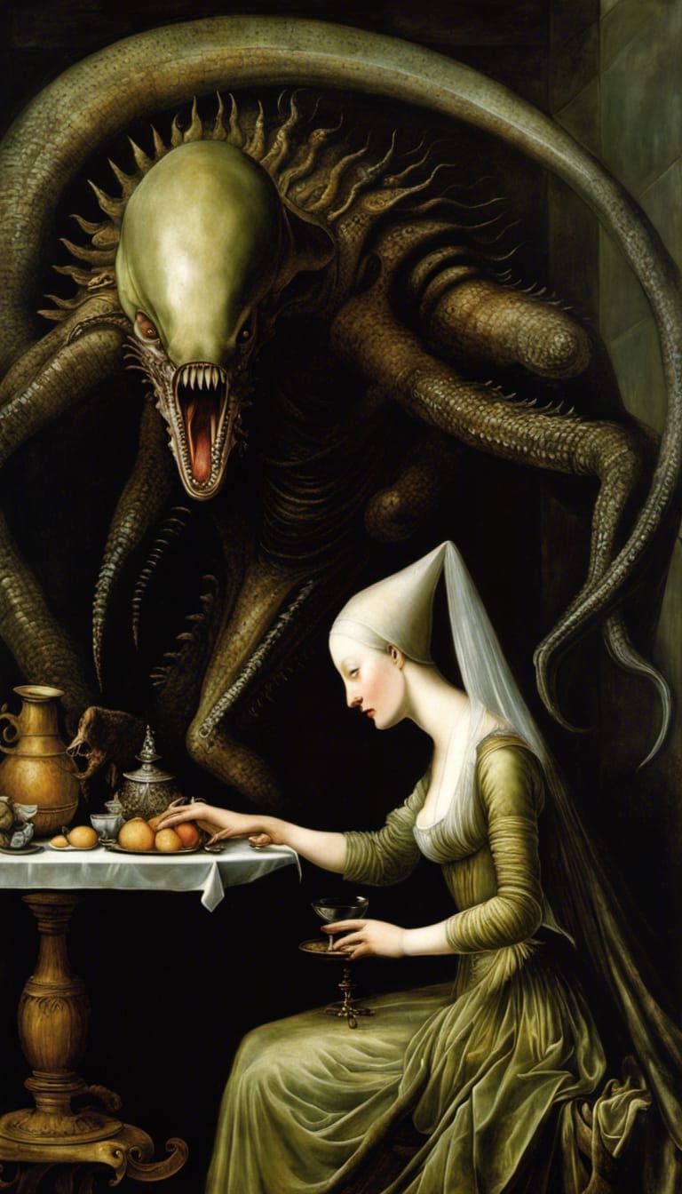 Countess Eats Alien: Grotesque Renaissance Painting