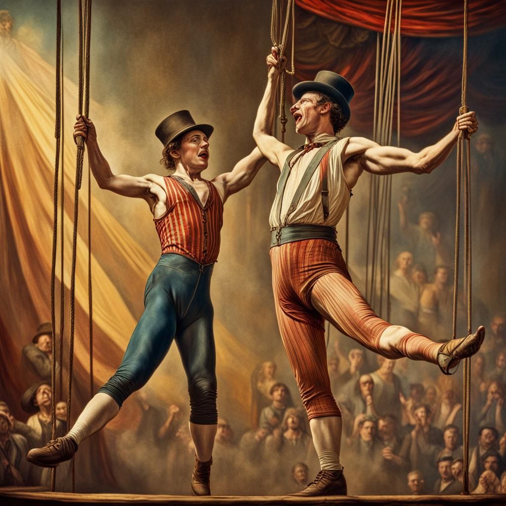 Vaudeville Circus Trapeze Performers