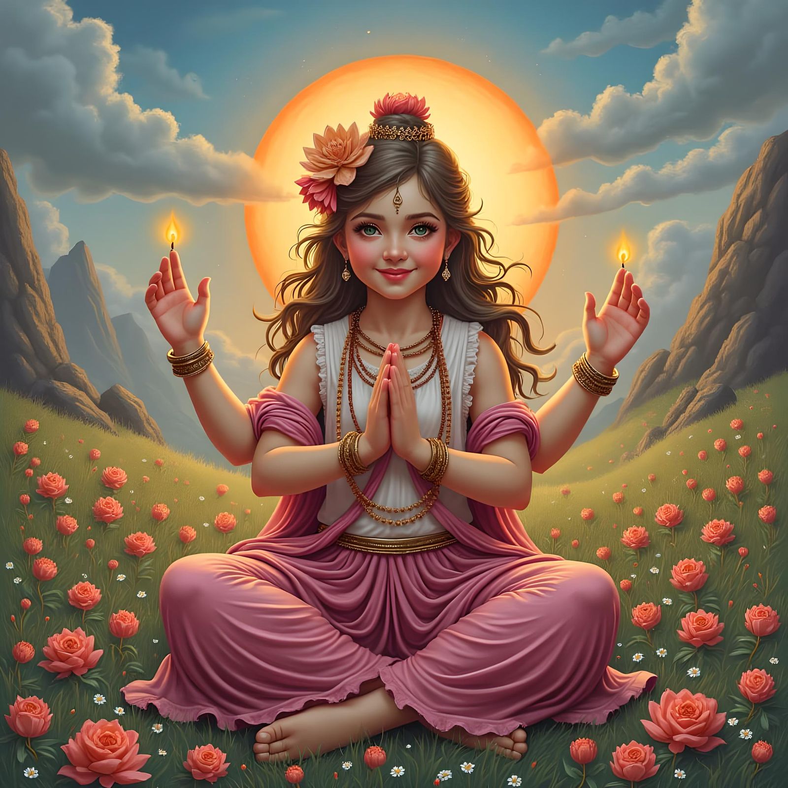 Fairytale Garden with Rainbow Light