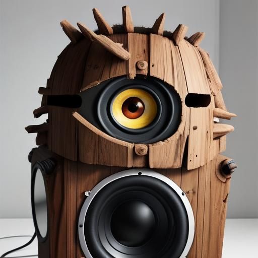 Minion-Themed Bookshelf Speaker with Tweeter and Woofer