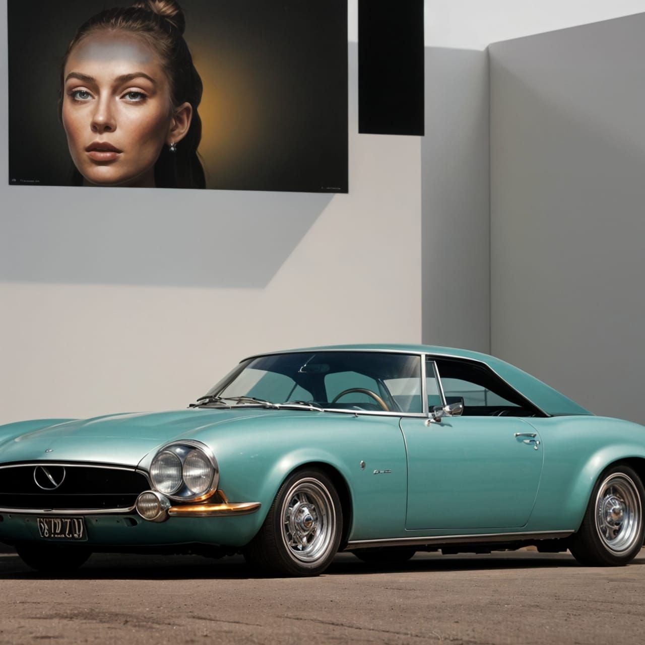 Sleek Modern Car with a Wild Paint Job