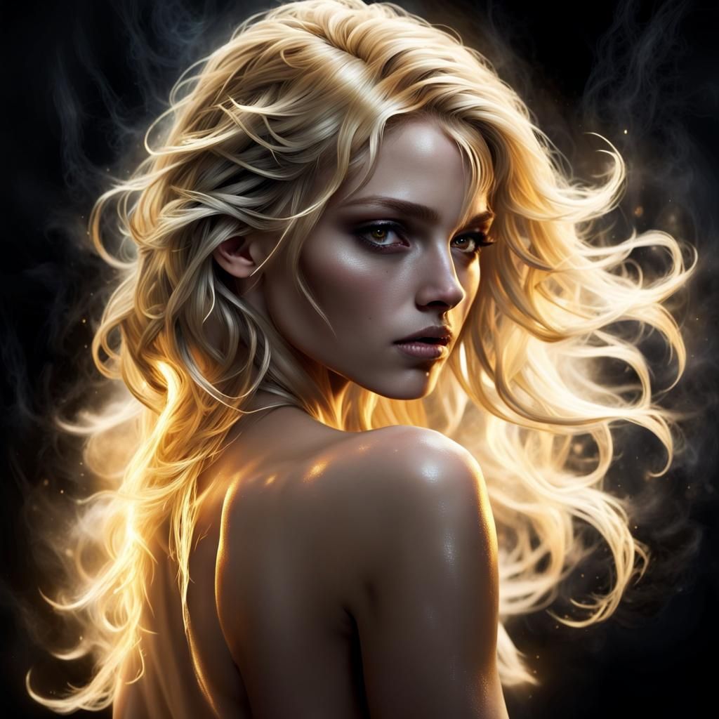 Golden Darkness from To Love Ru, blond, ruthless, looking threatening