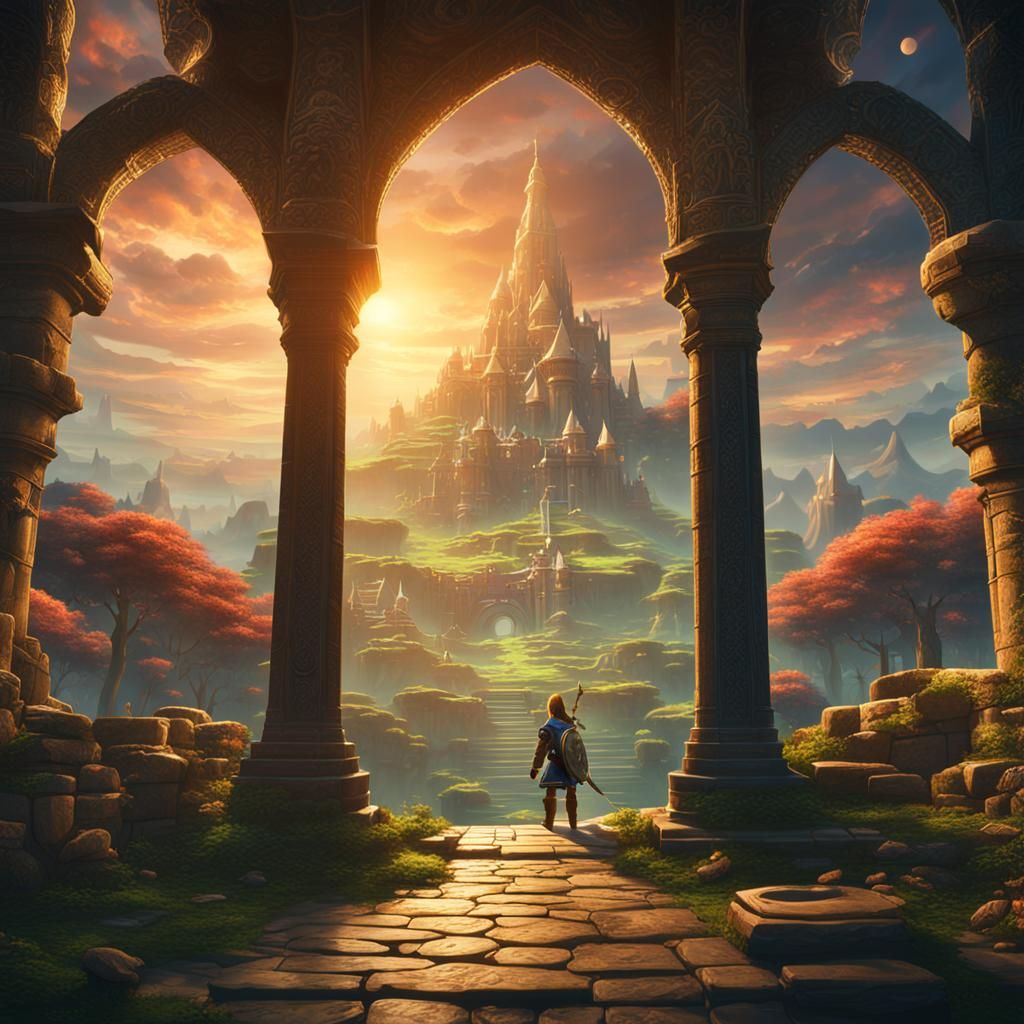 Zelda: Detailed Matte Painting in 8k Resolution