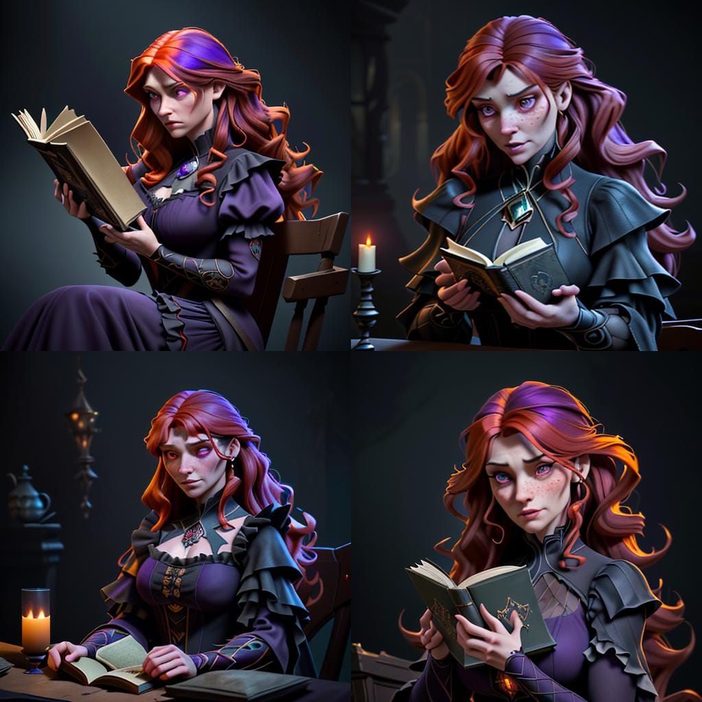 Vengeful Victoria in Dark Fantasy Attic