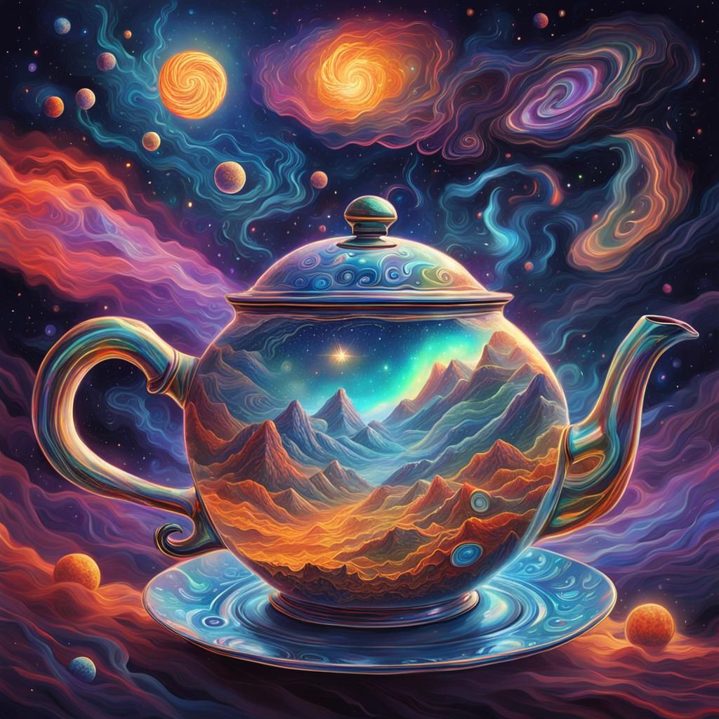 Cosmic Tempest: A Holographic Astral Illustration