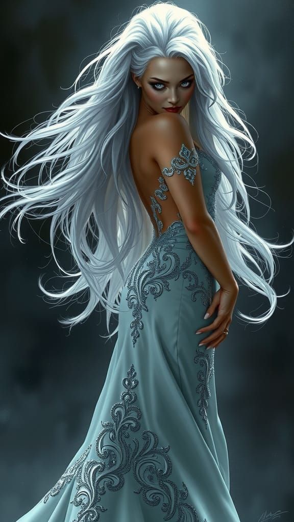 Mature Female Villain in Dark Fantasy Setting