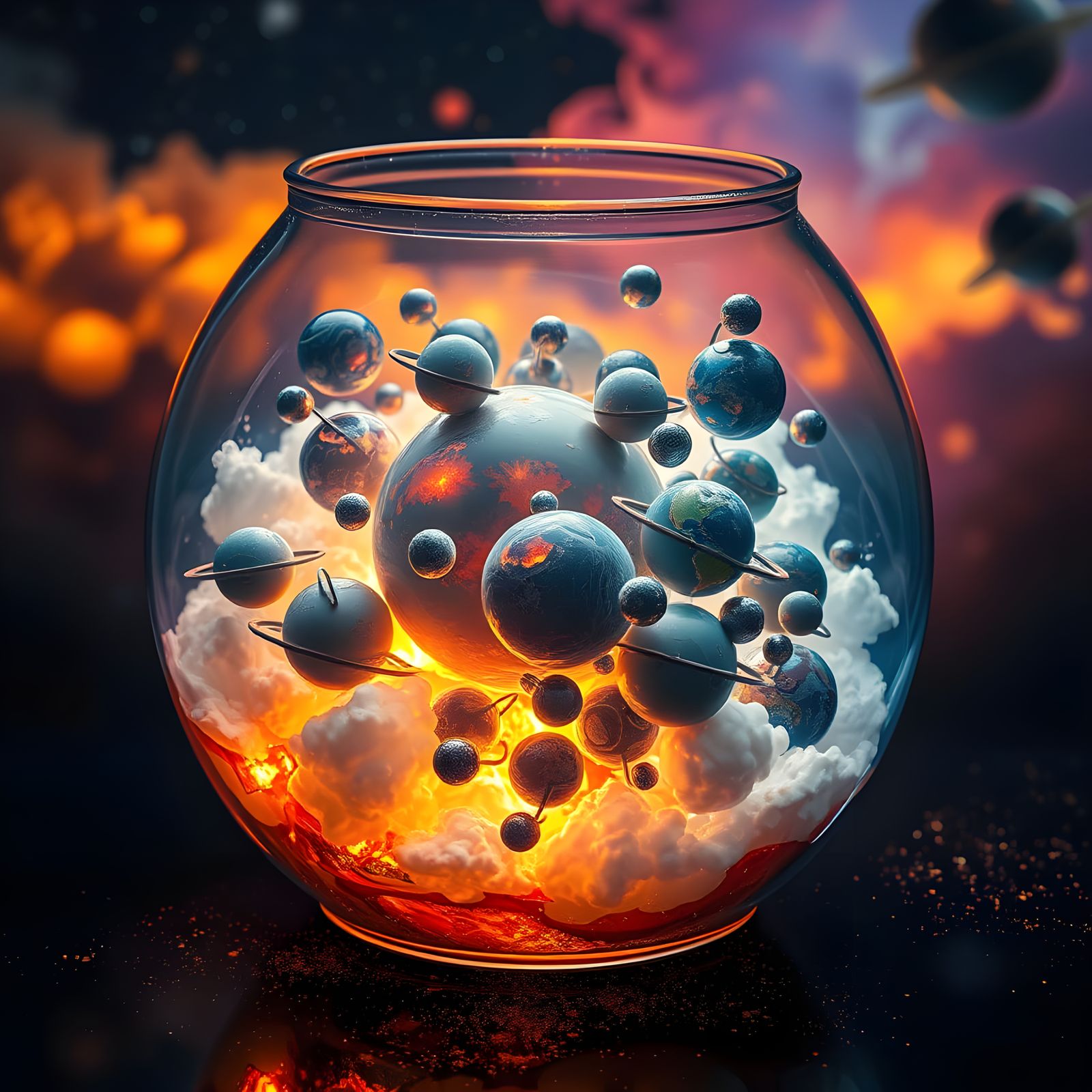 Creation in a Glass: Miniature Planets in Formation