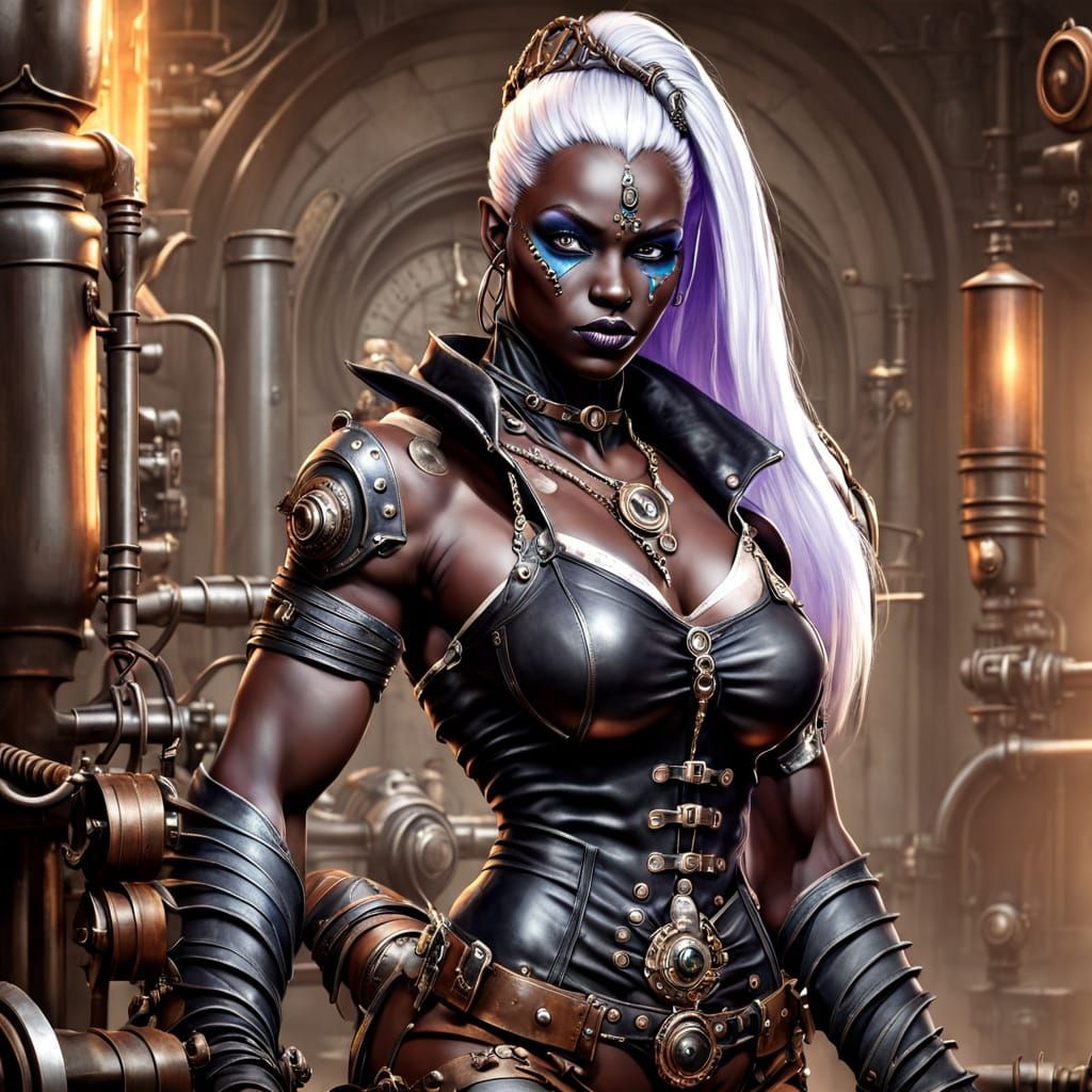Steampunk Drow: Muscle-Bound Fantasy Meets Industry