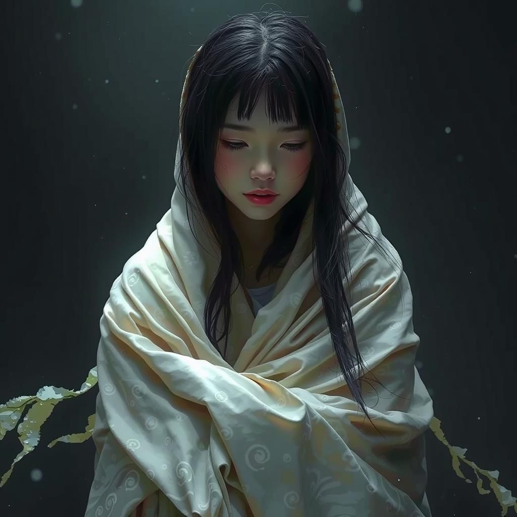 Girl in Blanket: Winter Morning Concept Art
