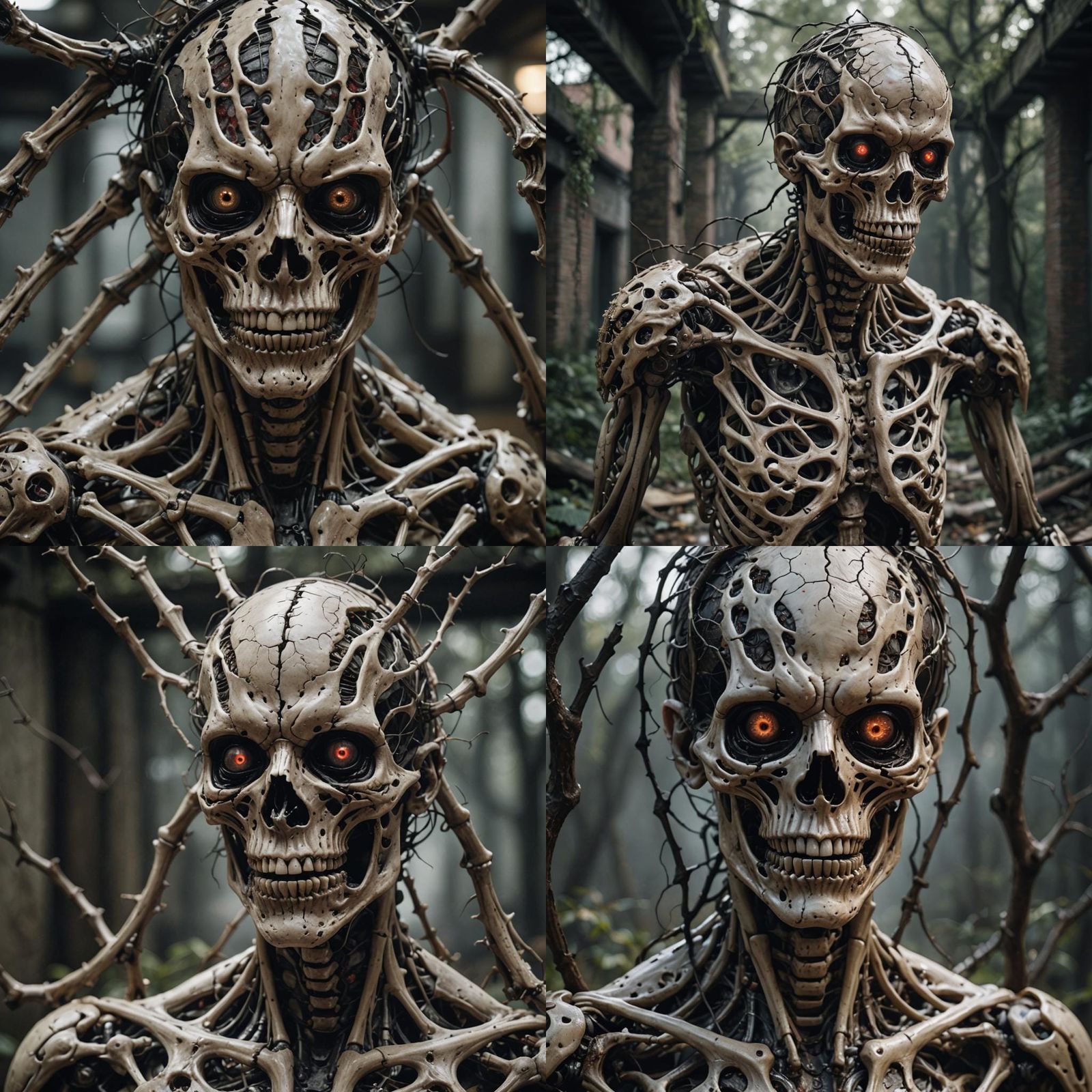 Horror laced,macro photography lends itself to visual sinister,synthetism,terror with Infused Unreal Engine, "Humanoid t...