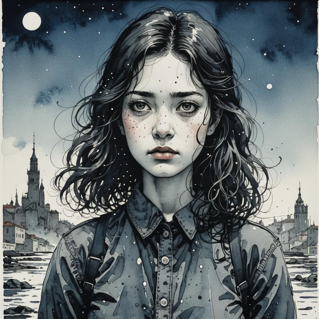 Watercolor and Ink Illustration