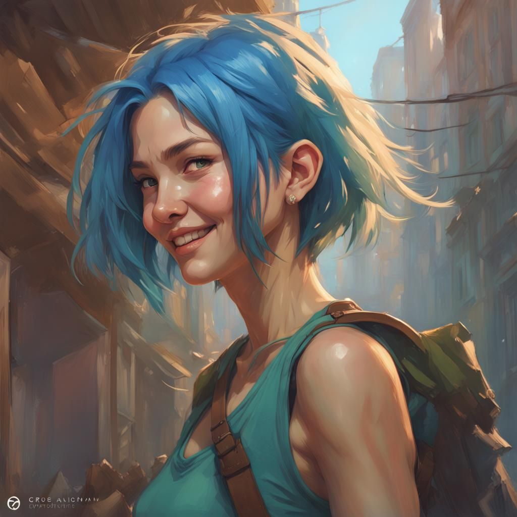 Girls Sharing a Fun Piggyback Ride: Digital Art