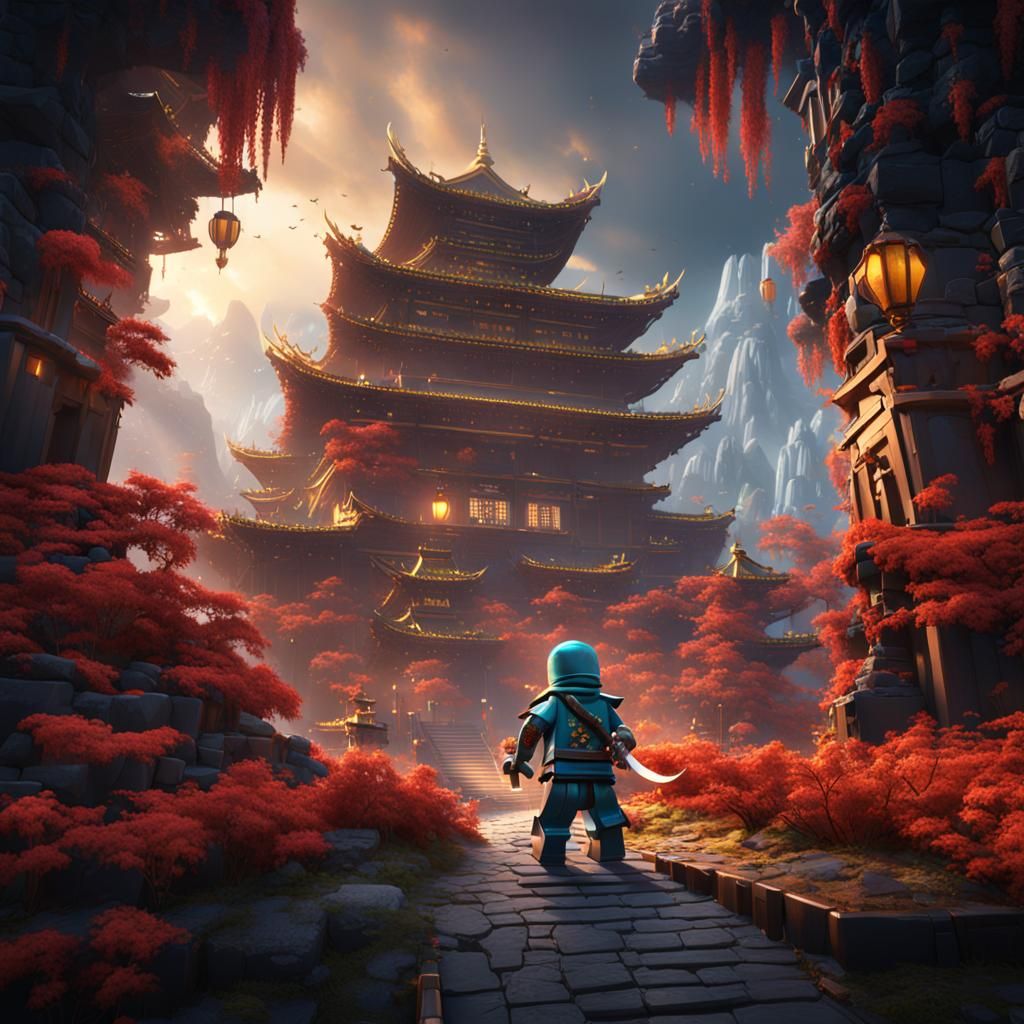 Detailed Ninjago Matte Painting in Deep Color