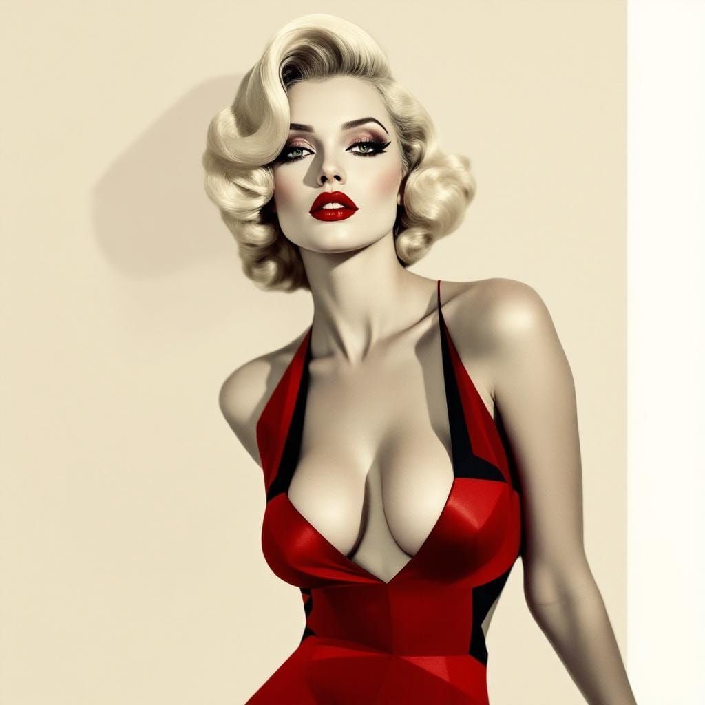 1920s Pin-Up in Art Deco Style