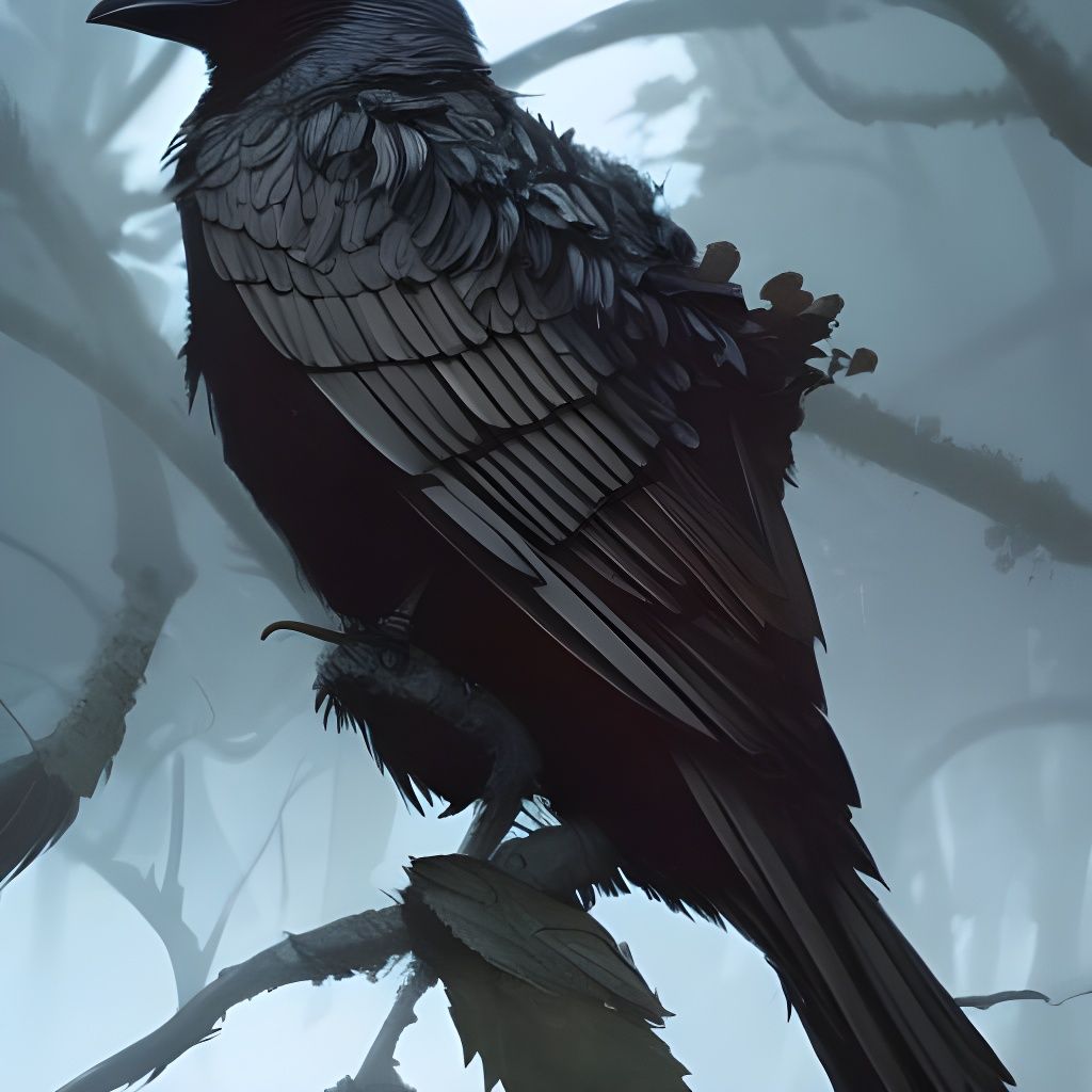 Autumn Crow: Dark Fantasy Concept Art