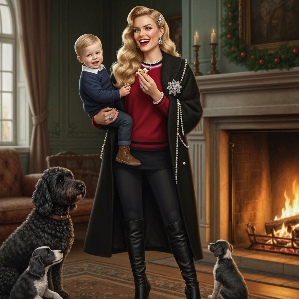 Princess Mette Marit as 1950s Pin-Up in Christmas Scene