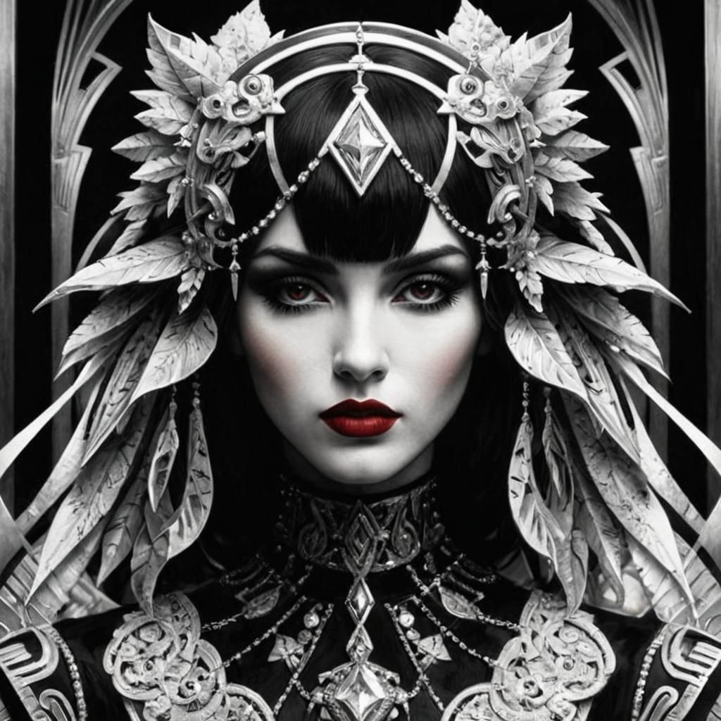 another art deco inspired portrait