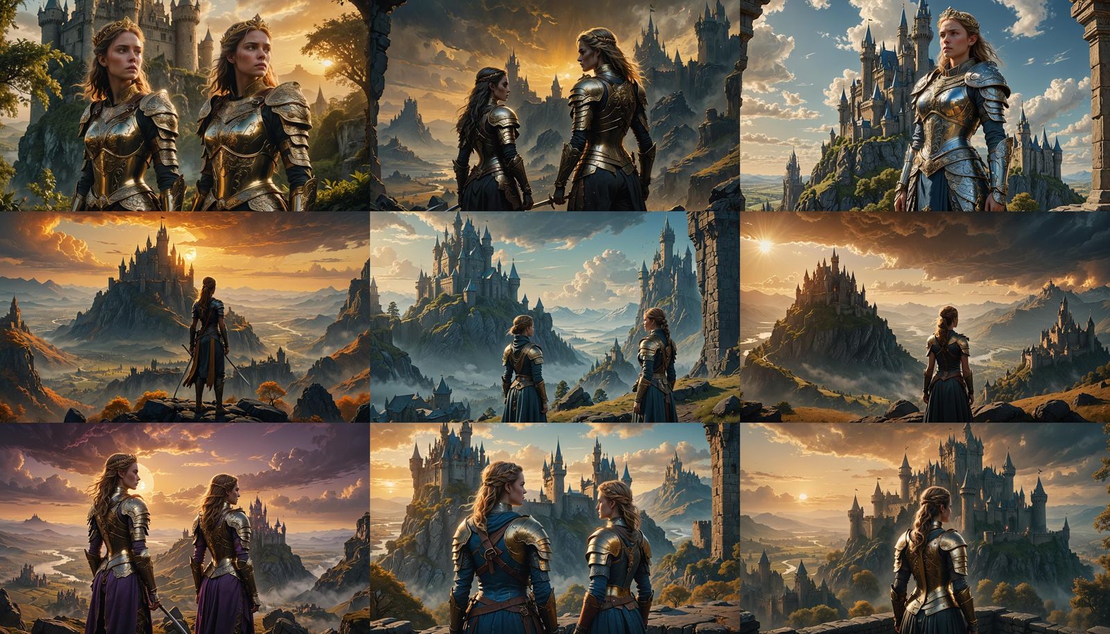 Warrior Princess Longing for Distant Castle