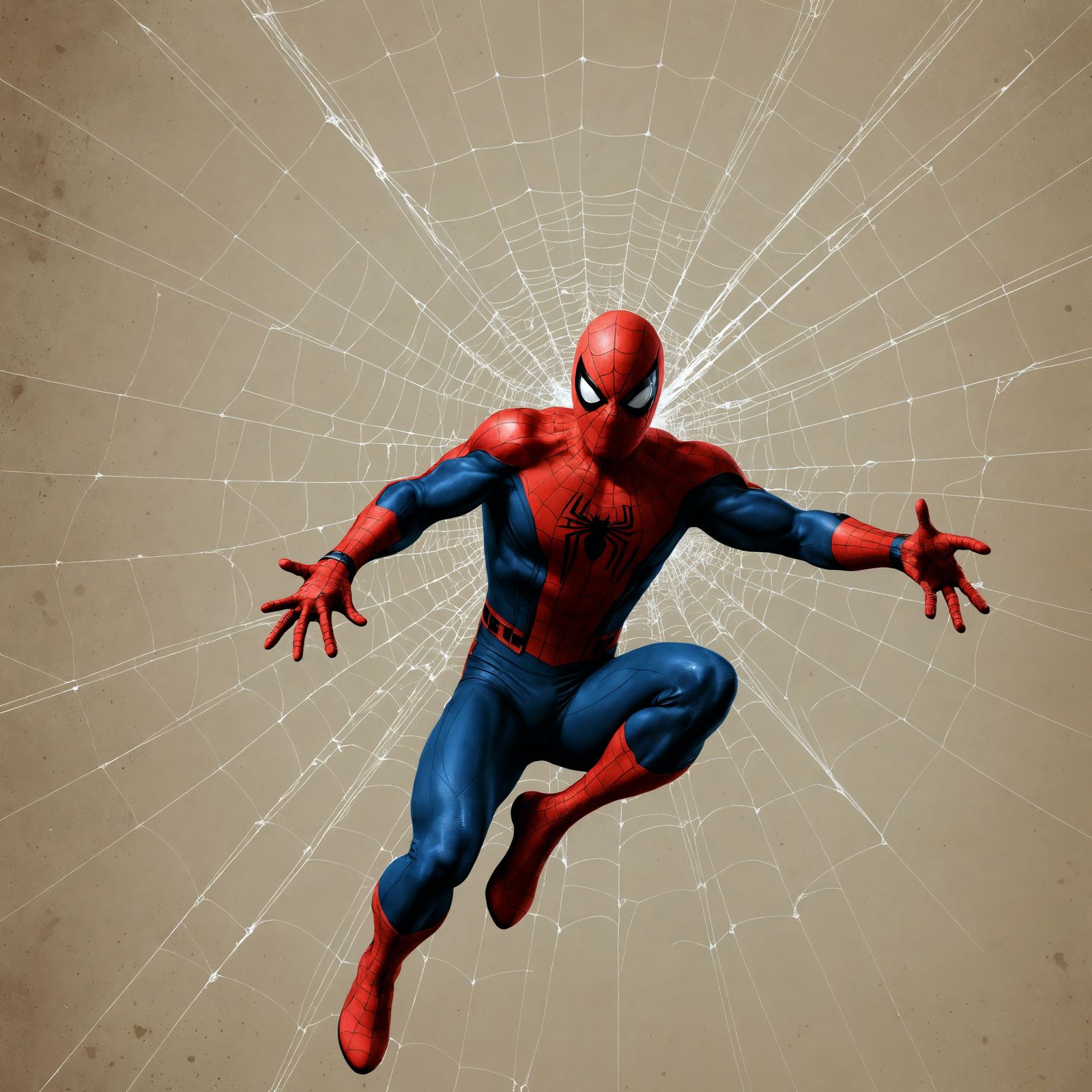 spiderman shooting his web out of his hand