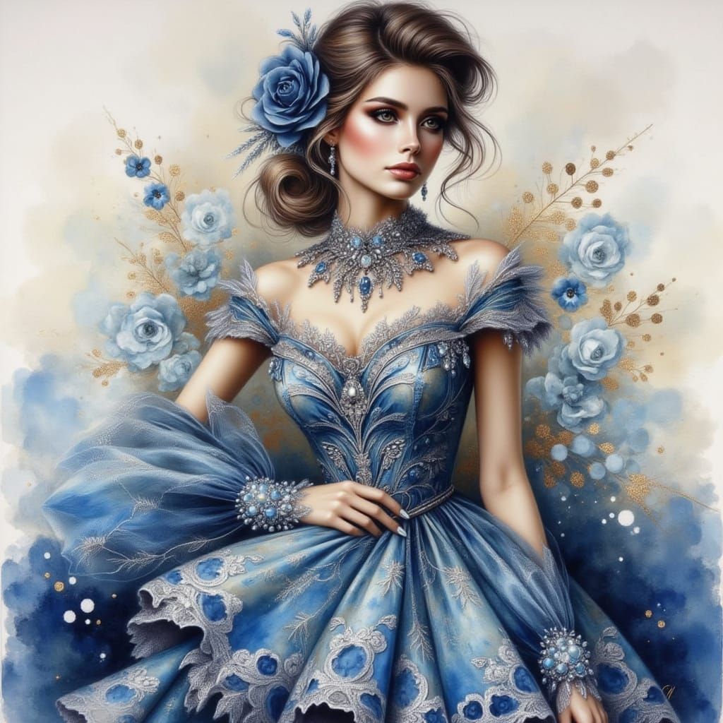 Ethereal Couture Beauty in Soft Focus