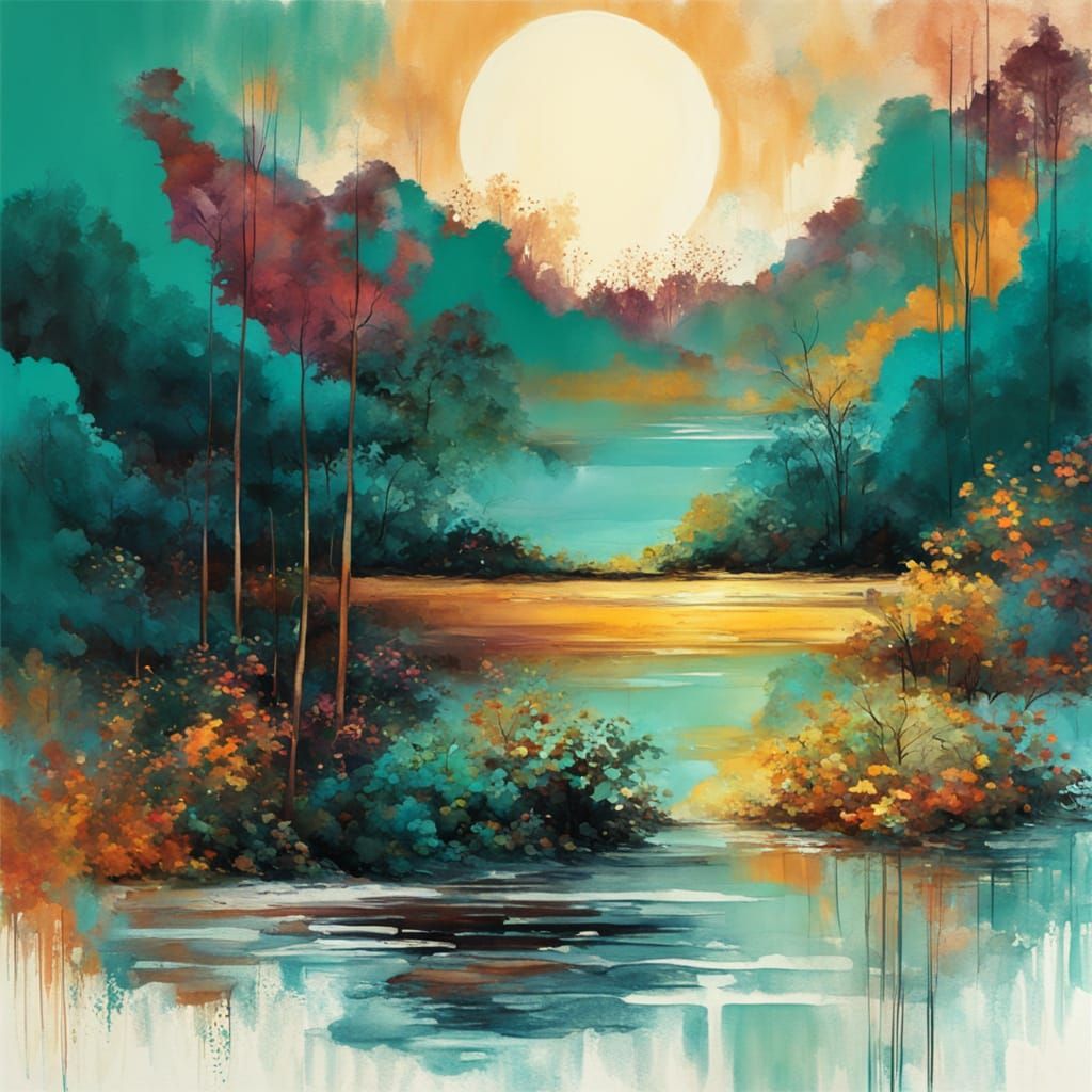 Turquoise landscape