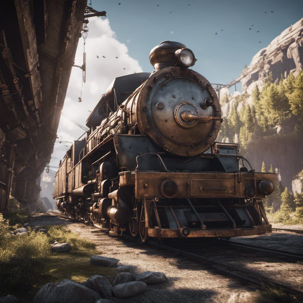 Epic 3D Locomotive Car Render in 8K