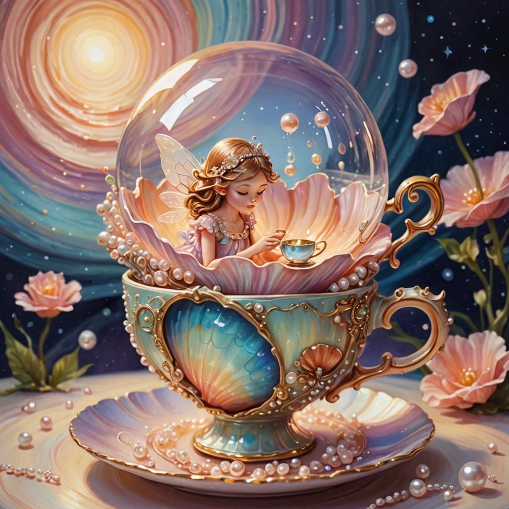 Enchanting Fairy Tale Scene in Oil Painting Style