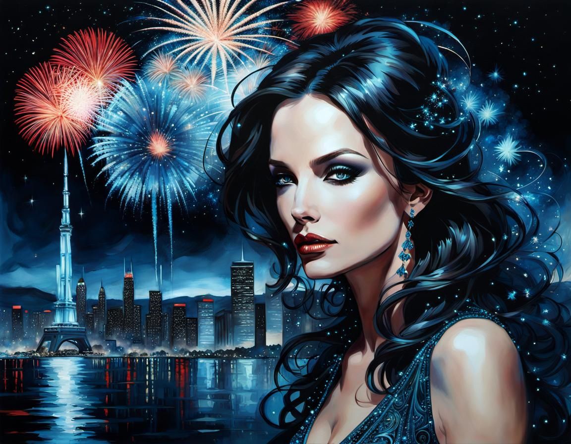 Bioluminescent Celebrity in Cosmic, Hyperdetailed Night