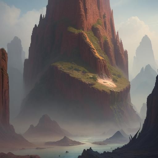 Brown Animatronic Dog in Detailed Matte Painting