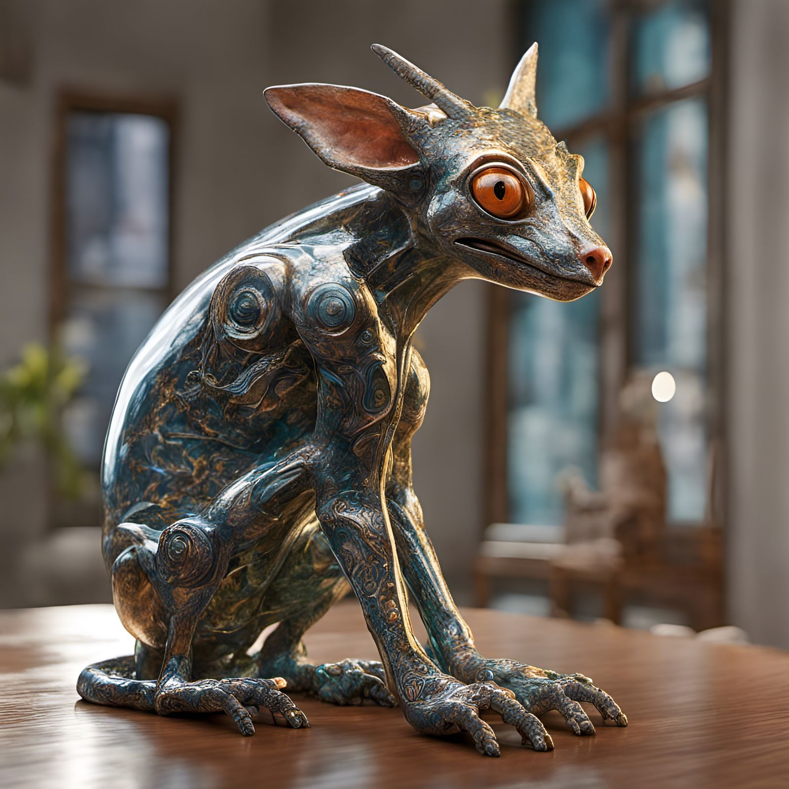 Eldritch Glazed Surfaces with Alien Pets, Detailed CG Art