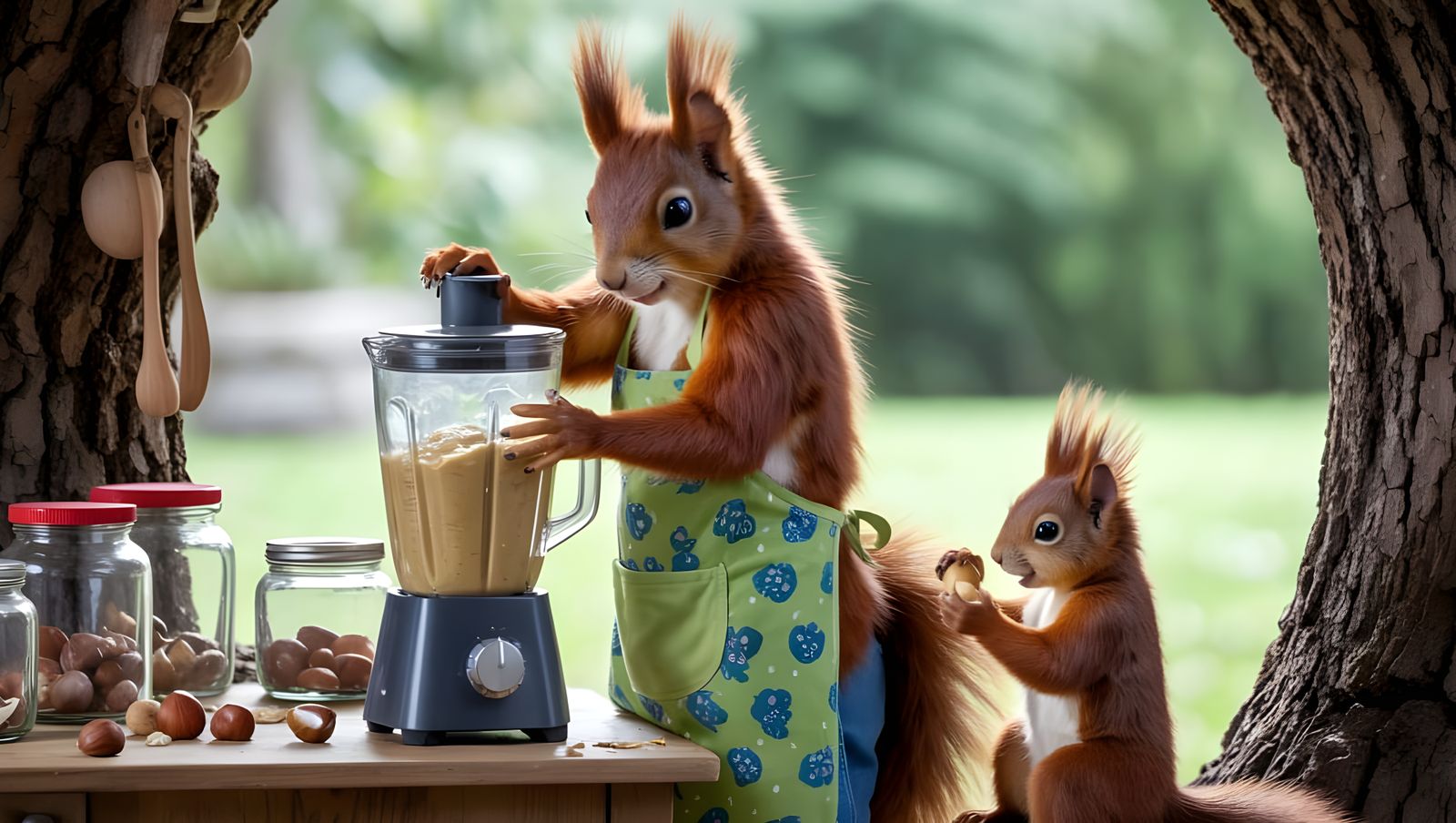 Making Nut Butter in Preparation for Winter