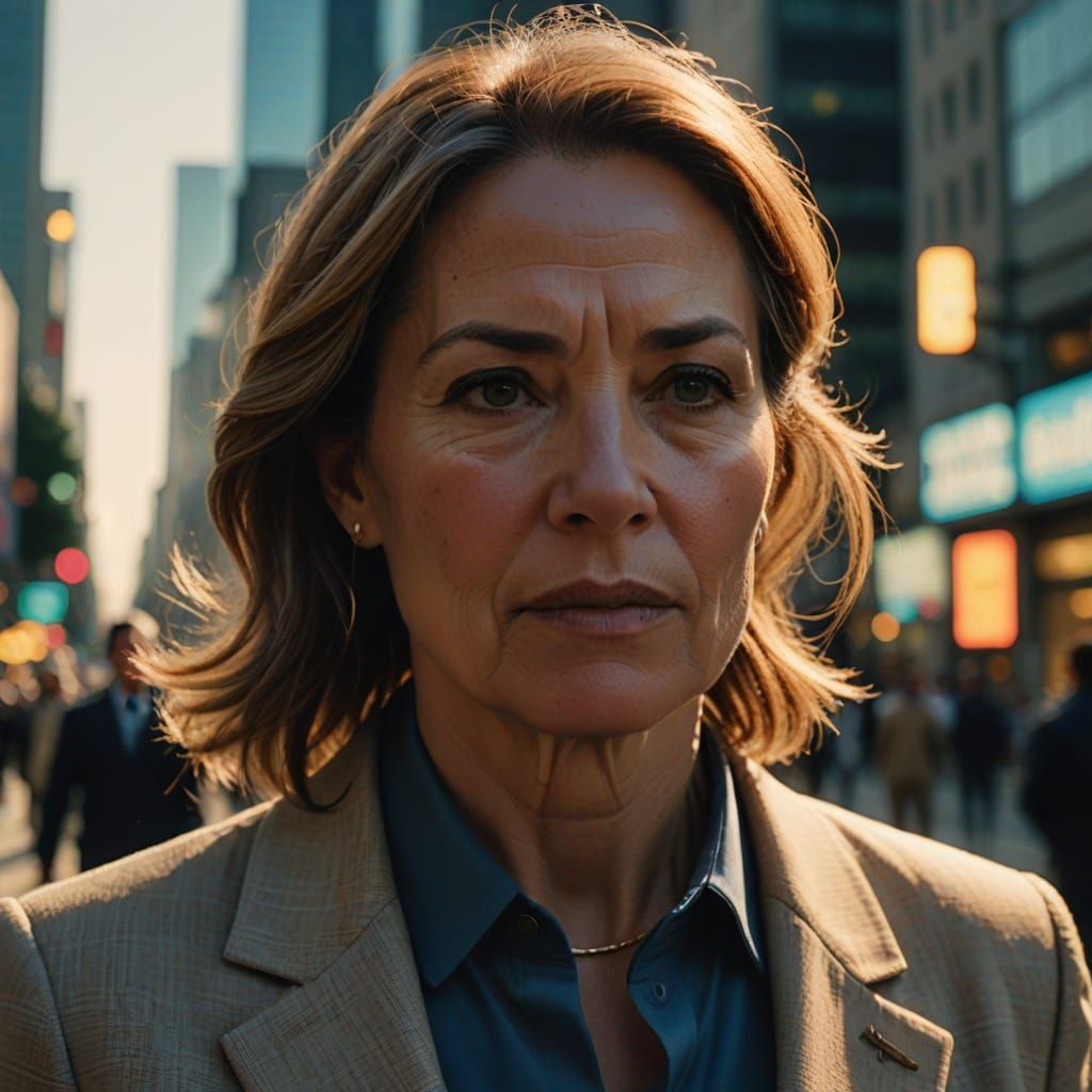 Hyperrealistic Portrait of a Female United Nations Liaison