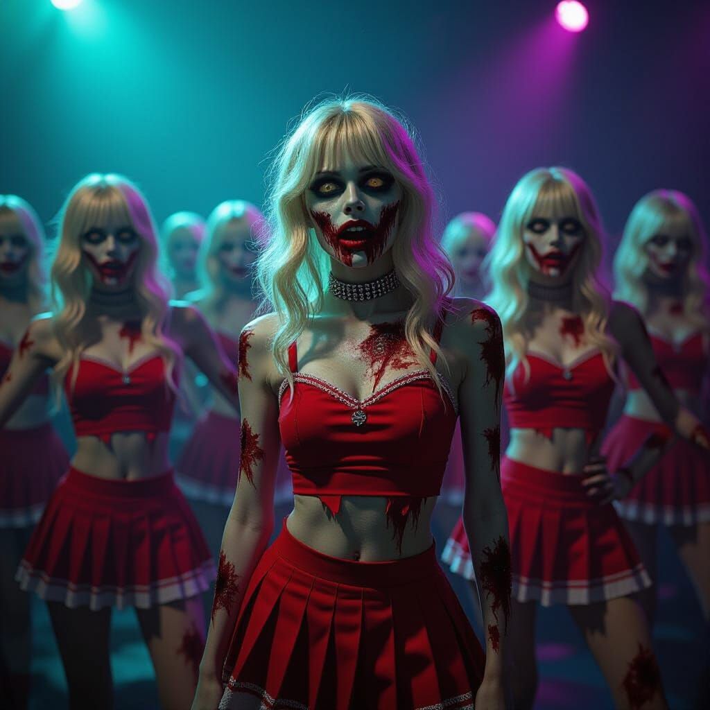 Zombie Cheerleaders Grotesquely Dance at Dark Prom