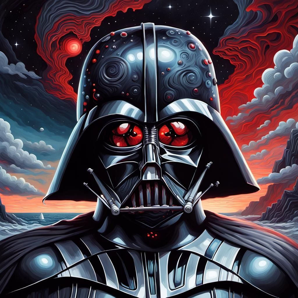 Darth Vader in an Impasto Style, Falling Stars