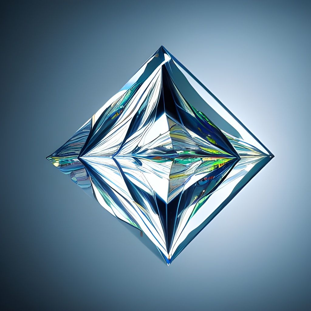 Shattered Glass Mirror in Exploding 3D Design