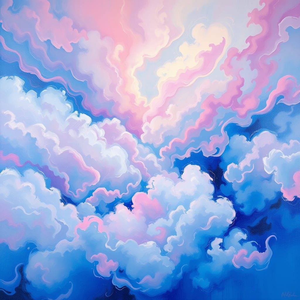 Ethereal Heaven in Vibrant Abstract Expressionism