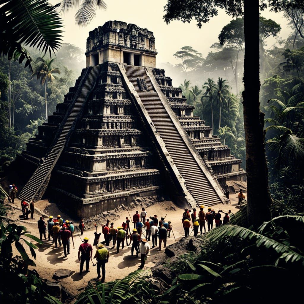 Tikal Mayan Ruins Excavation: Archeological Dig Site