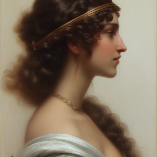 Elegant Sicilian Woman: Digital Art Portrait