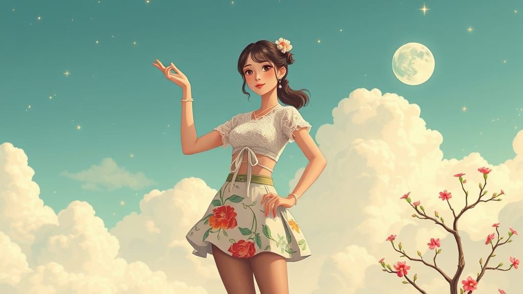 Ethereal Goddess of the East Embodies Wisdom and Virtue