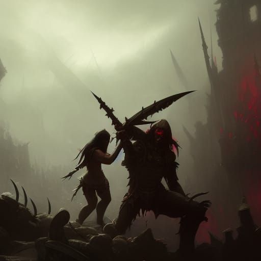 Dark Elf Ambush: A Dark Fantasy Masterpiece