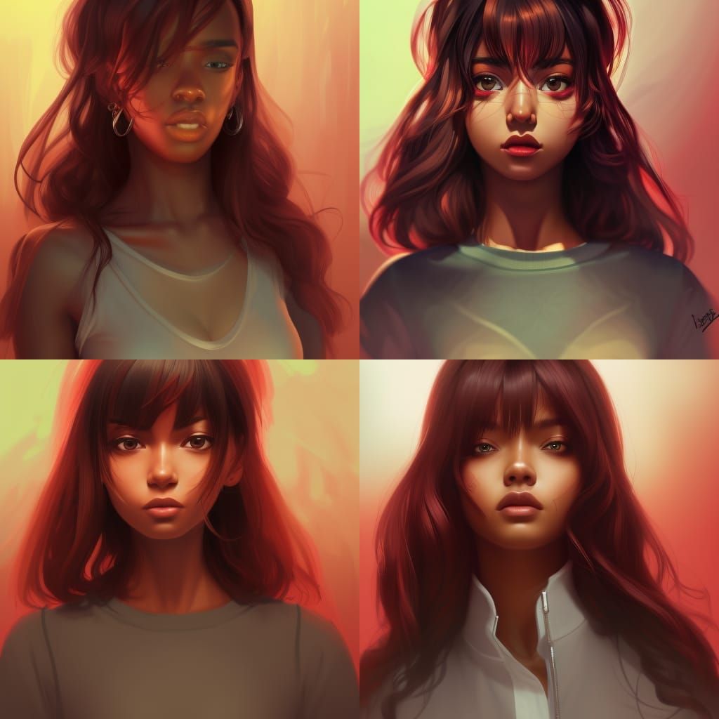 Beautiful Anime Girl Portrait in Hyperrealistic Style