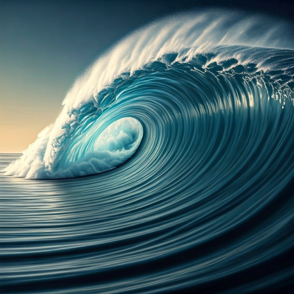 Frozen Nazareth Wave: Cinematic Icy Seascape