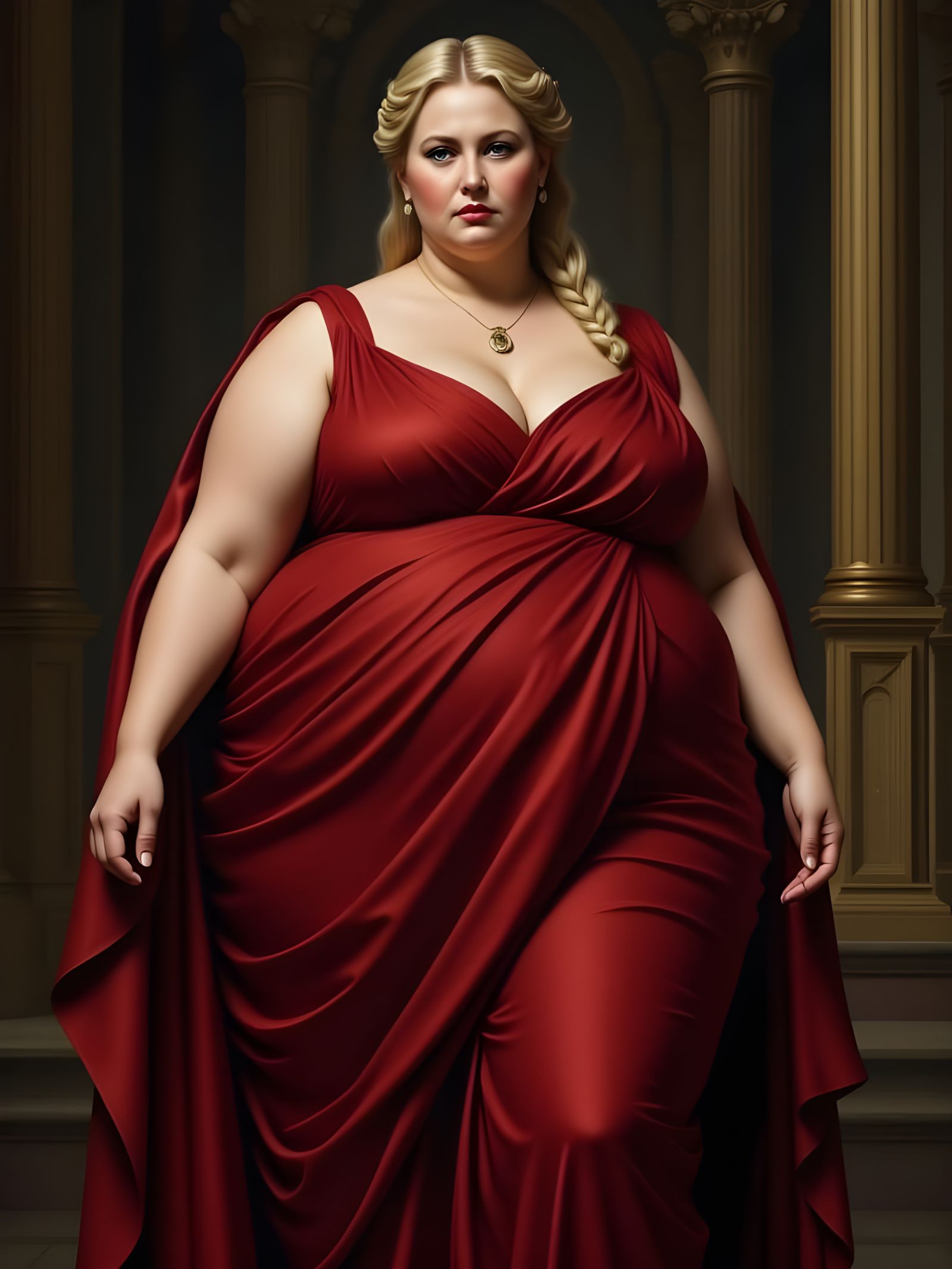 Roman Domina in Sensual Stola and Palla